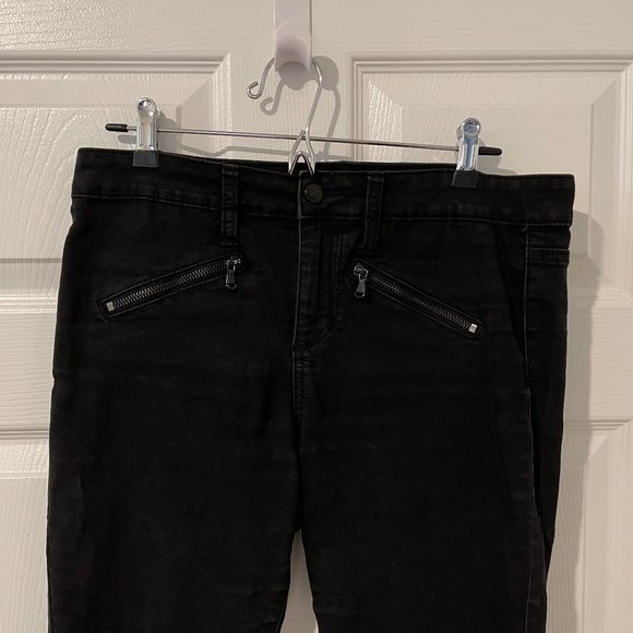 Joe's Jeans Black Zipper Skinny Ankle Jeans Jeggings Sz 29 (31x27) - Picture 4 of 15